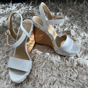 White Michael Kors Wedges Size 8